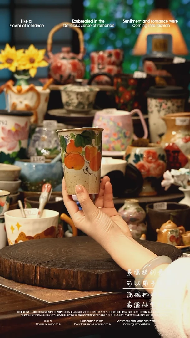 陶瓷景德镇高温釉下彩手工手绘款式