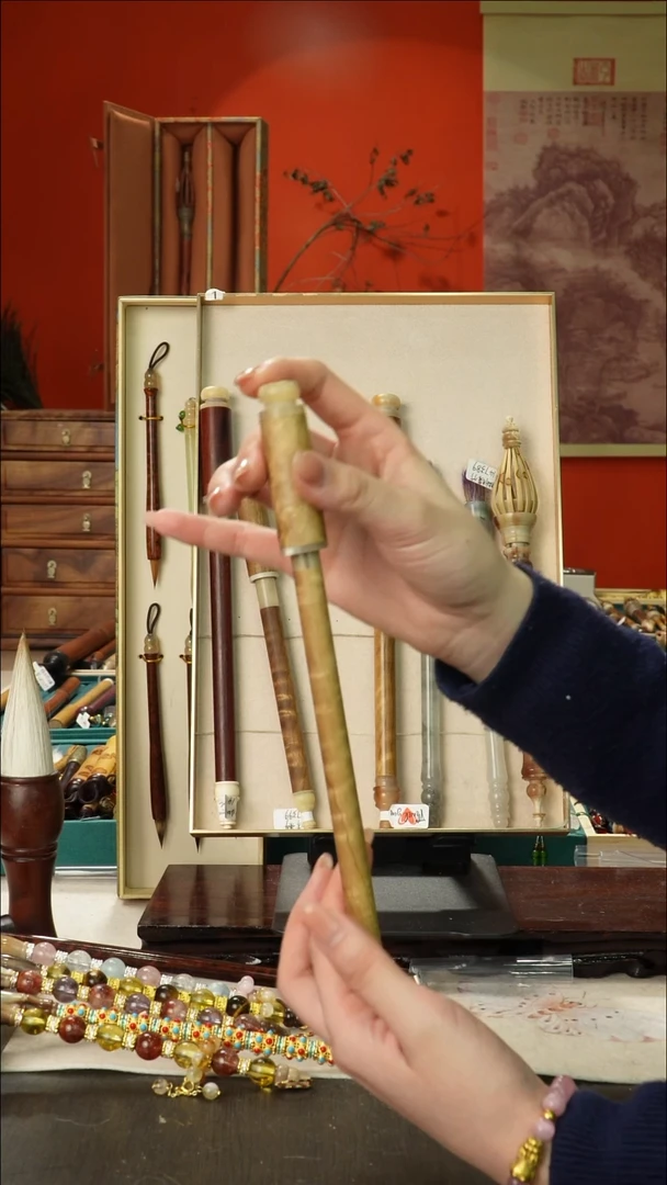 219号闪孤品高货毛笔链接 清水试笔 蘸墨不退