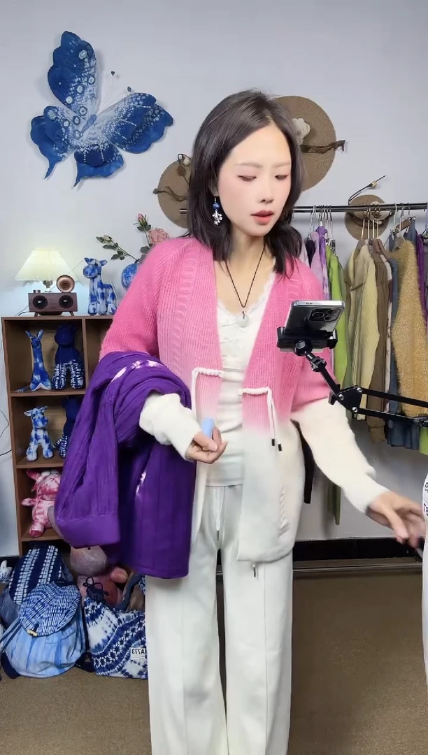 蚂***灯大理青纱云染女装