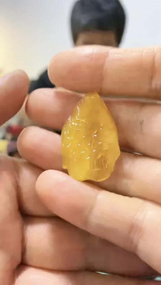 蜜蜡颈饰未镶嵌吊坠鱼2