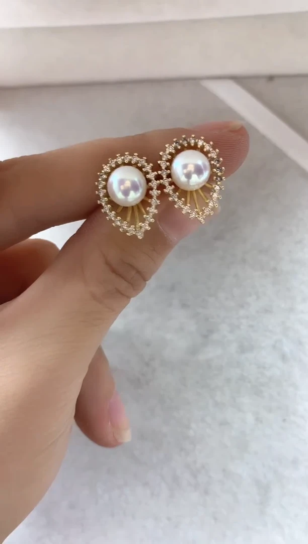 未镶嵌耳饰淡水珍珠多样性发其一