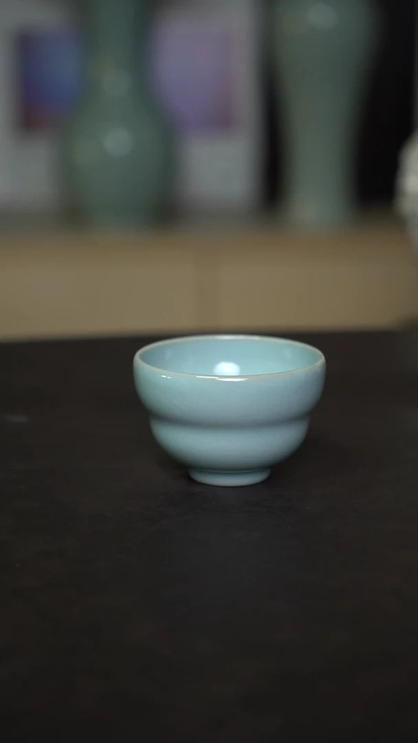 杯子瓷天青福禄杯
