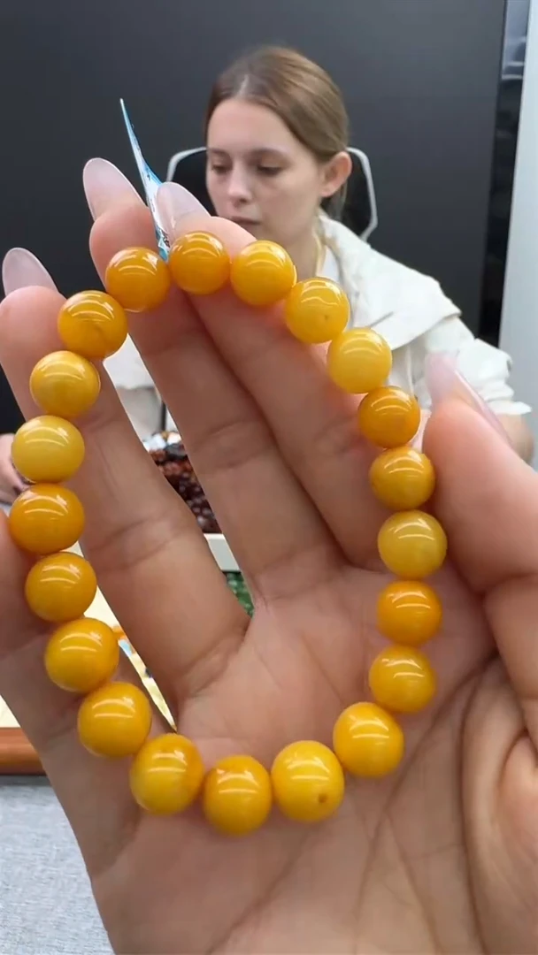 【闪购商品】琥珀手链未镶嵌73秒拍号