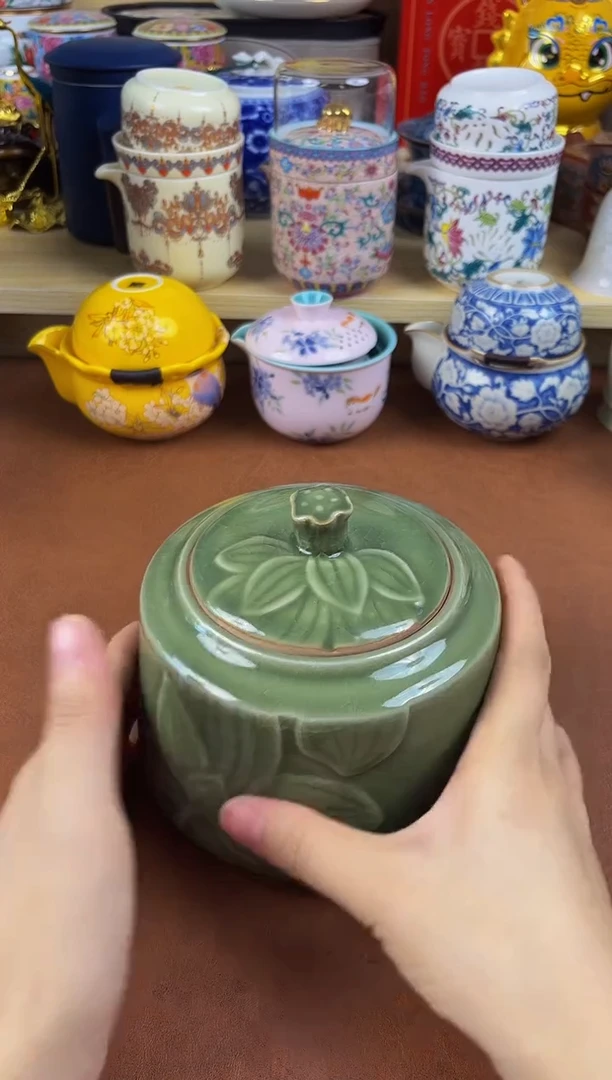 陶瓷茶具摆件旅行套组