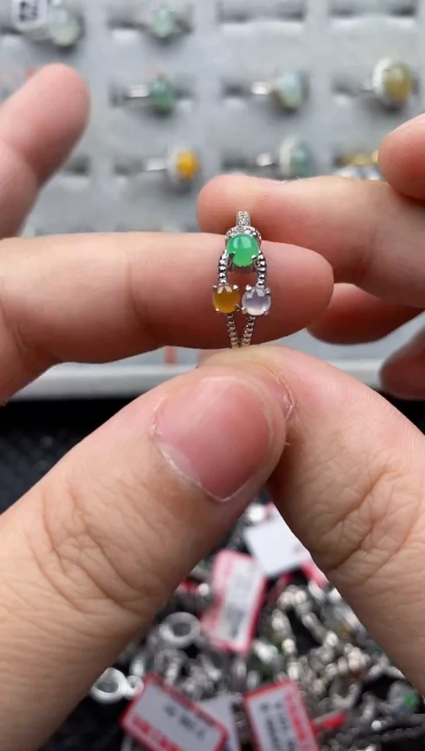 【闪购商品】翡翠戒指银S925镶嵌11111111-8