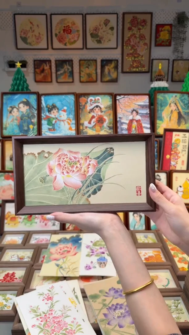 国画大业荷花 手绘国画27