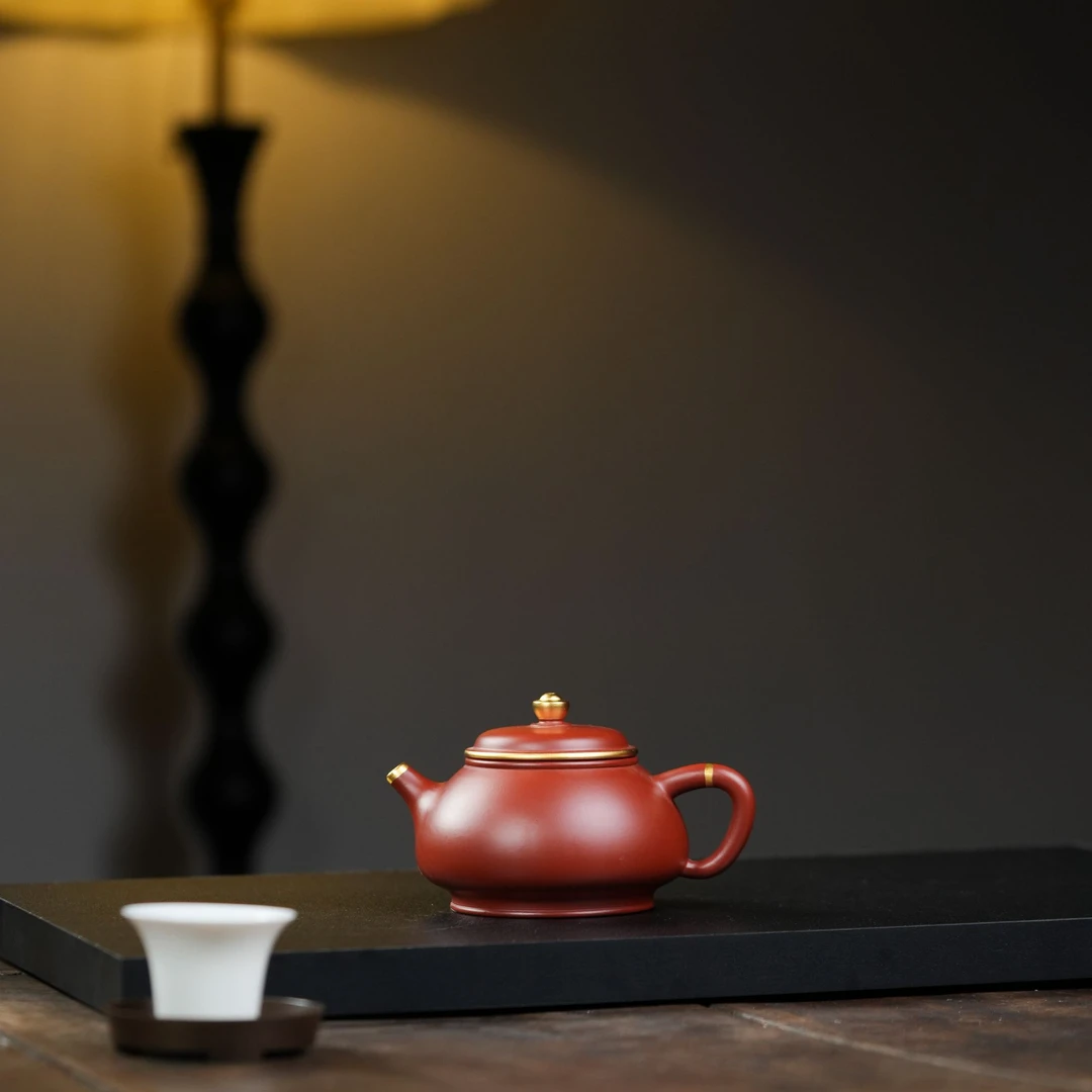 金砂阁【石瓢】工艺师描金丨270cc宜兴紫砂壶茶壶茶具D0419