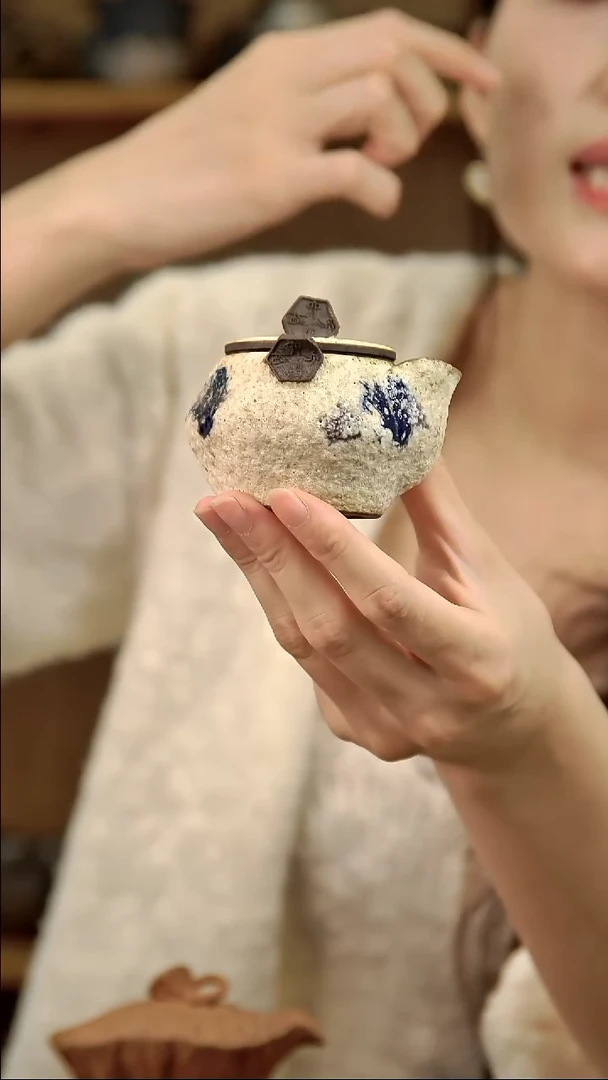 言野手作 粉引多宝宝瓶