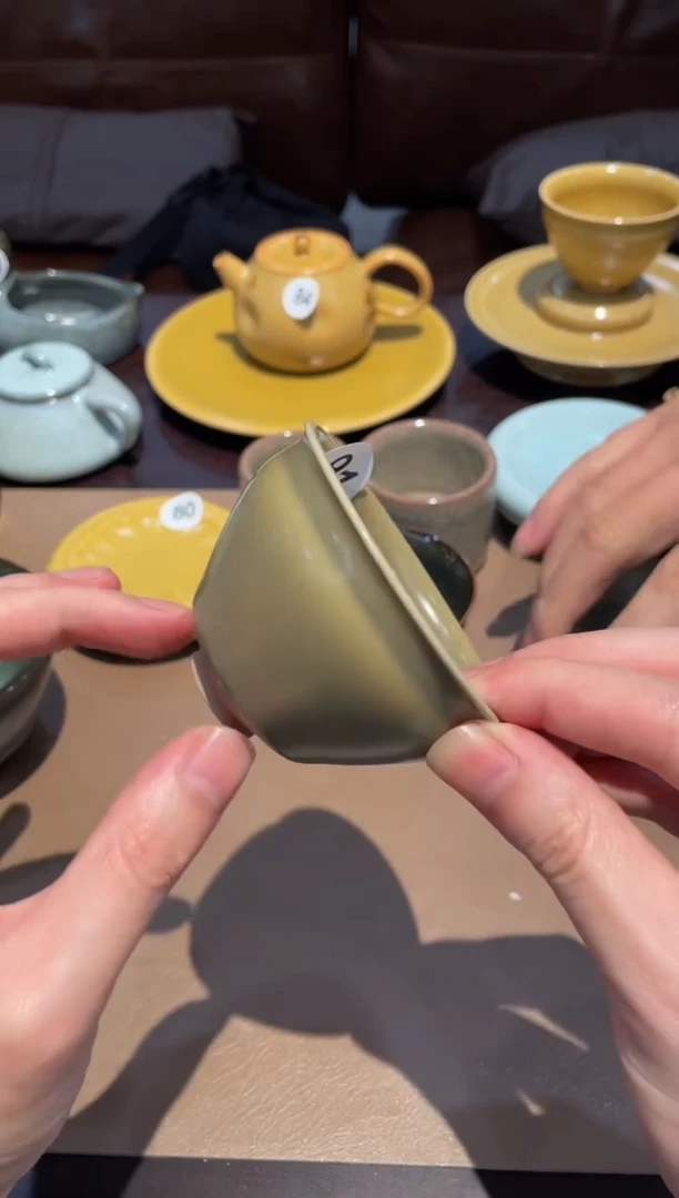 91窑承青瓷窑变束口盏