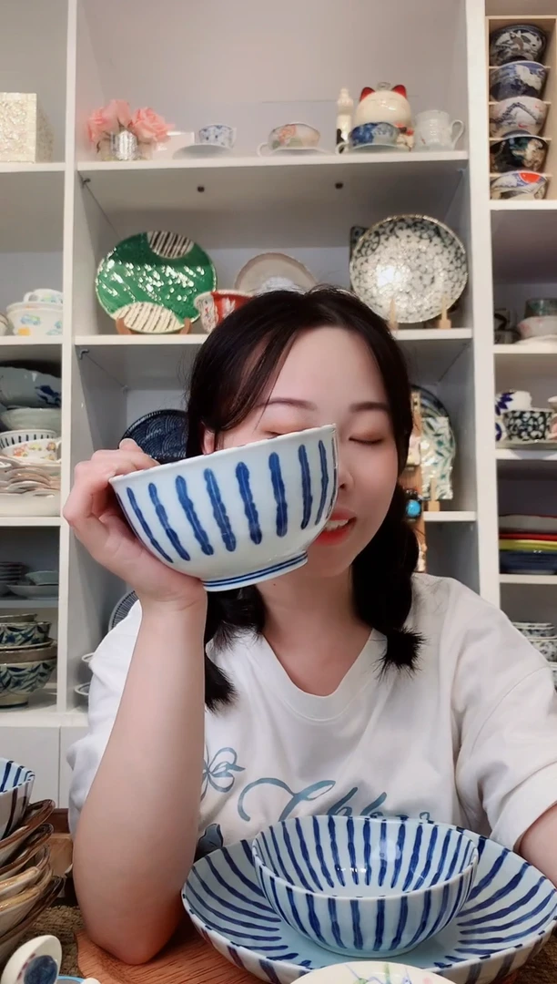 陶瓷浓十草13cm米饭碗