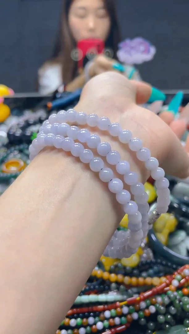 翡翠未镶嵌颈饰5MM/S/翡翠A货，一件也是批发价