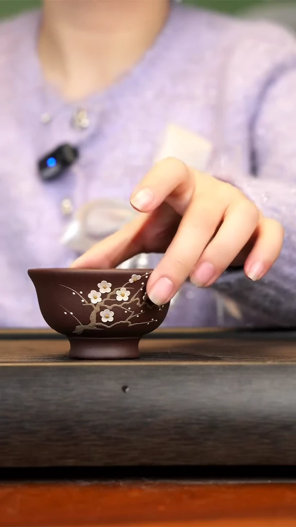 【闪购商品】紫砂茶壶念一紫砂  梅花斗笠杯