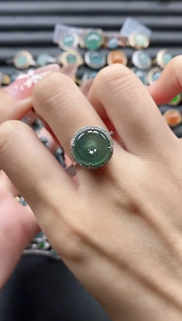 【闪购商品】翡翠戒指银S925镶嵌1111