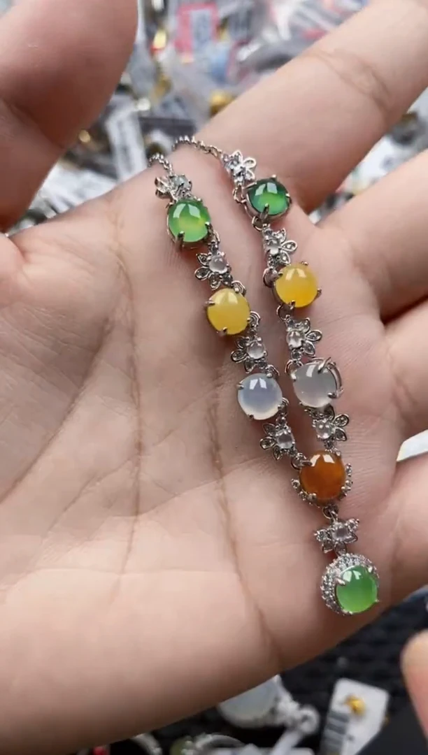 翡翠戒指银S925镶嵌1010    10