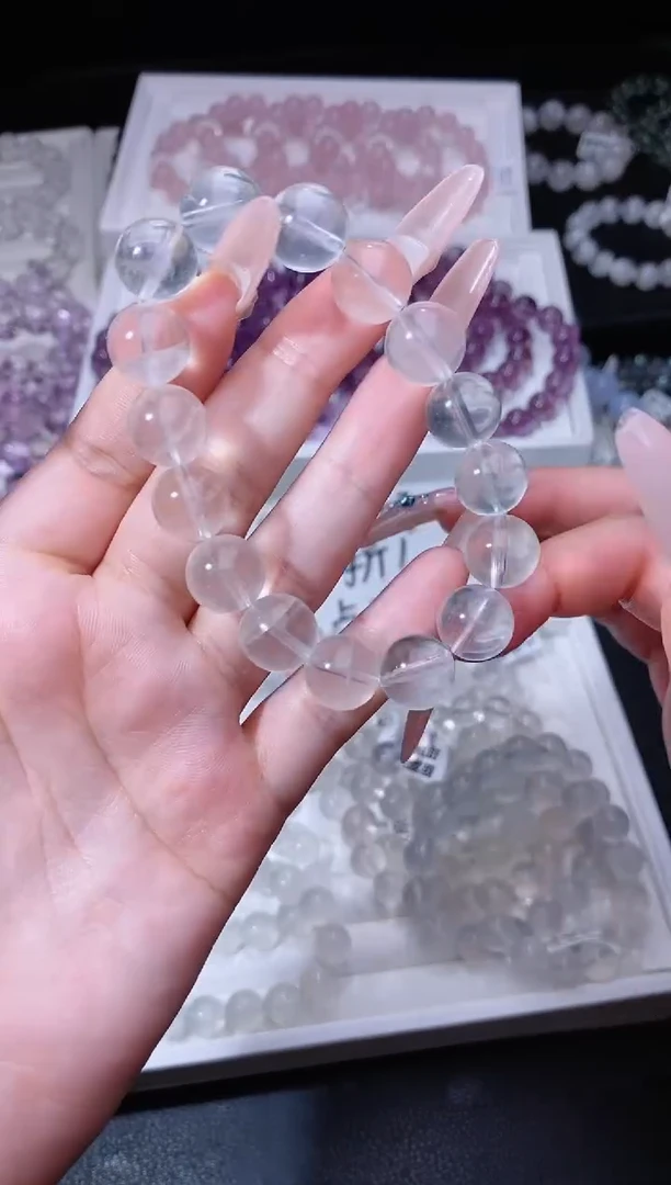 手链未镶嵌萤石614.7白灰萤石手串 多样性发其一