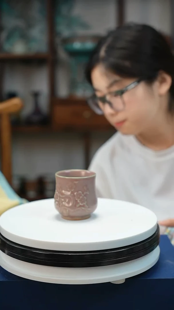 许陶文创菊花钧瓷杯