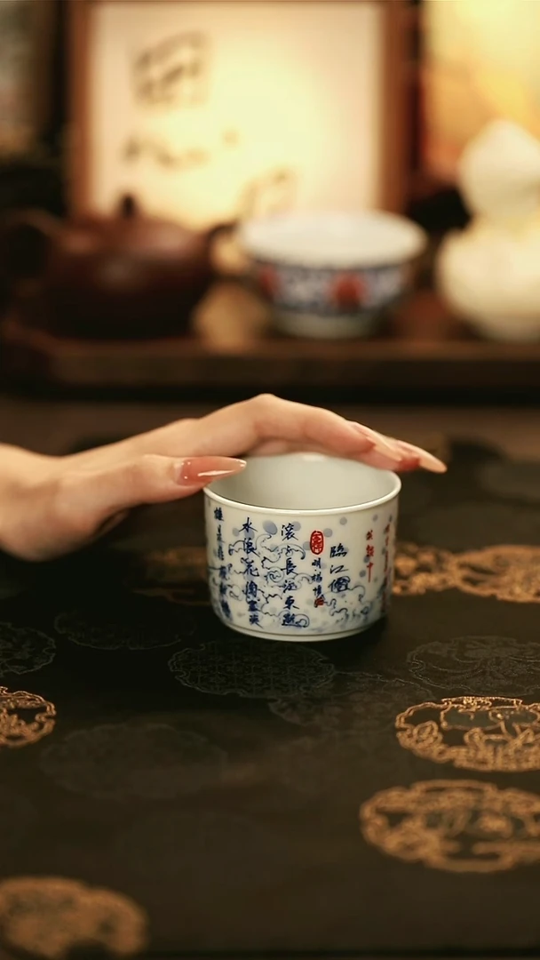 M3006/陶瓷海浪临江晚直筒杯