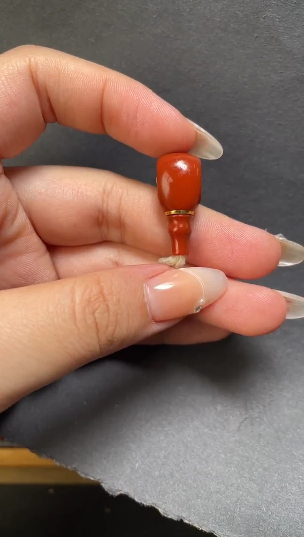 未镶嵌12南红玛瑙三通