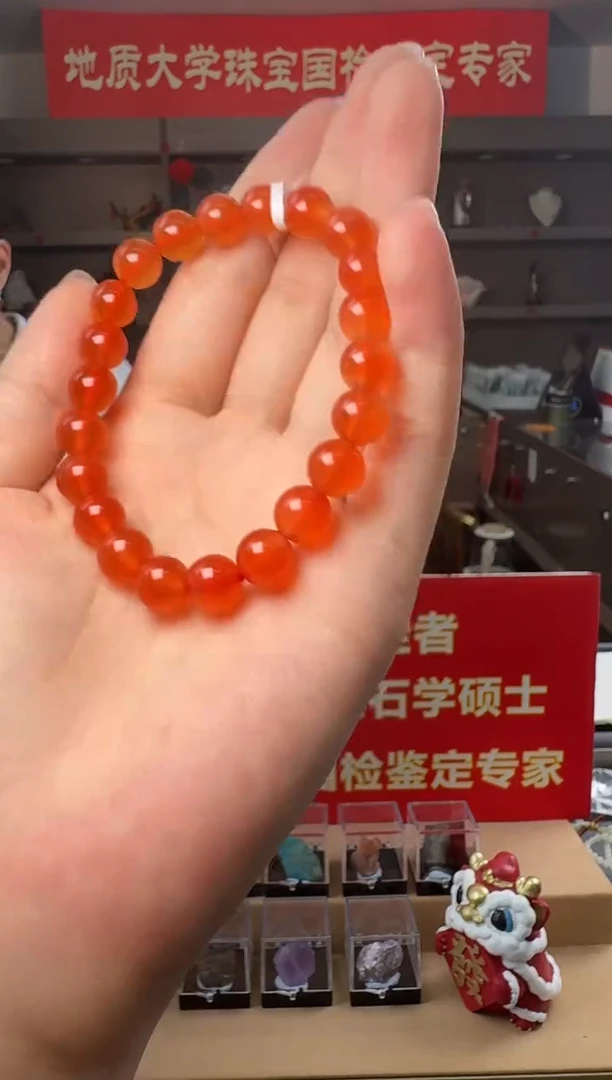 未镶嵌手串南红玛瑙精品保山南红玛瑙圆珠手串8.5-9mm