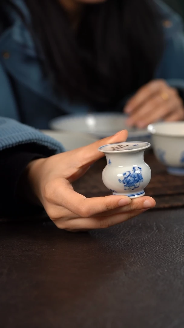 【闪购商品】杯聚澜堂童子扑蝶渣斗盖置