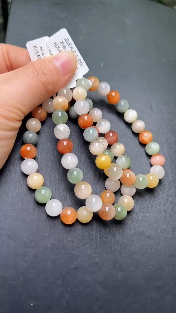 未镶嵌手串水晶彩兔毛手串9mm+ JP57528多样性发一