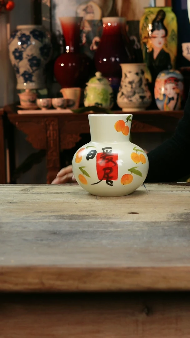 【闪购商品】瓷片景德镇纯手工釉下彩精品花瓶