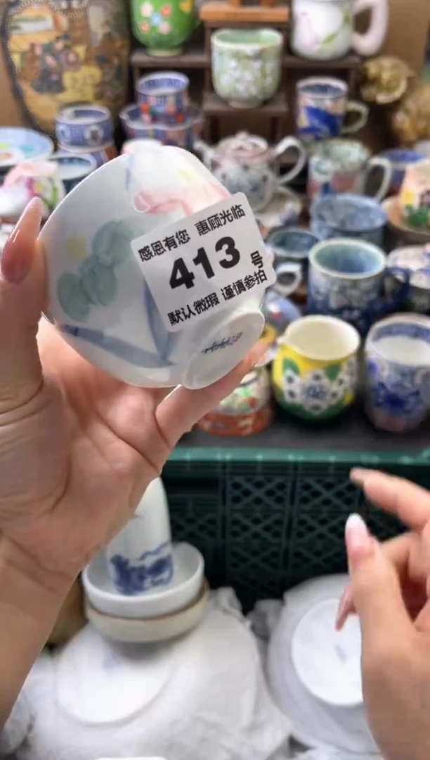 瓷片晓*413号六六工艺品瓷器