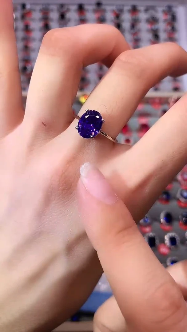 【闪购商品】紫晶戒指银S925镶嵌11111