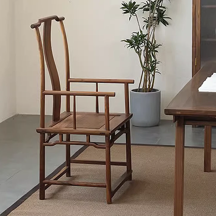 北美黑胡桃原木  承天主椅 新中式古典四出头禅意大主椅