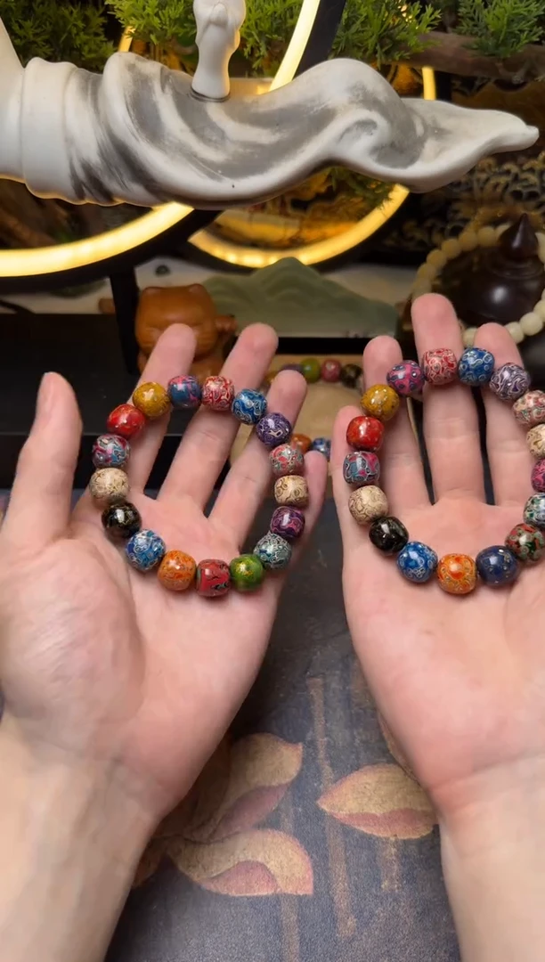 大漆工艺品手串/手链大漆多宝老型12*13