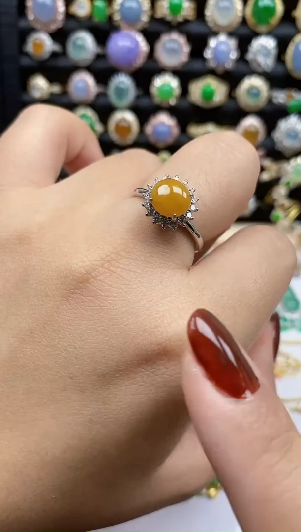 银S925镶嵌戒指翡翠2133