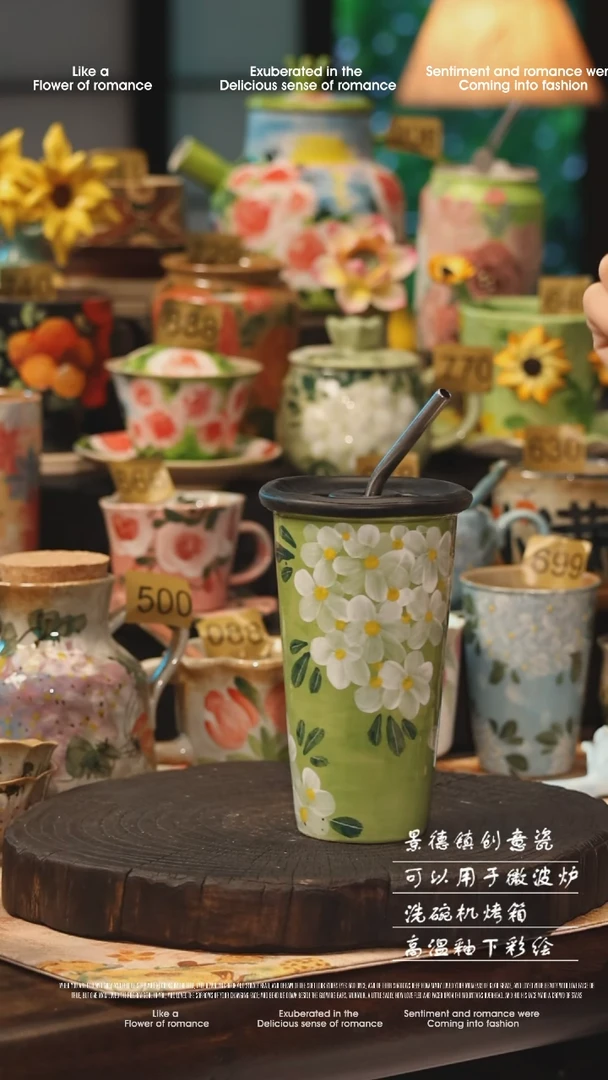 陶瓷景德镇高温釉下彩手工手绘款式