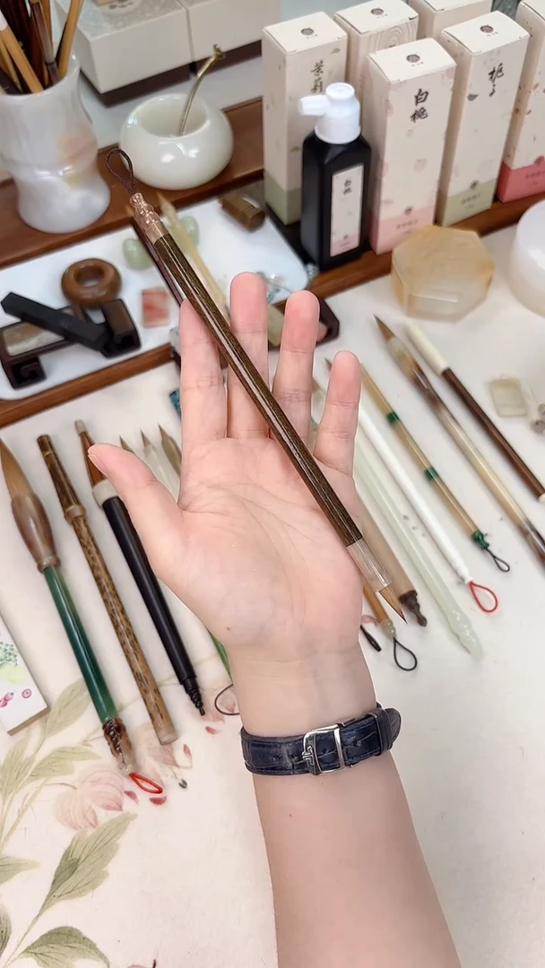 合三舍直播间阴沉楠木小楷笔
