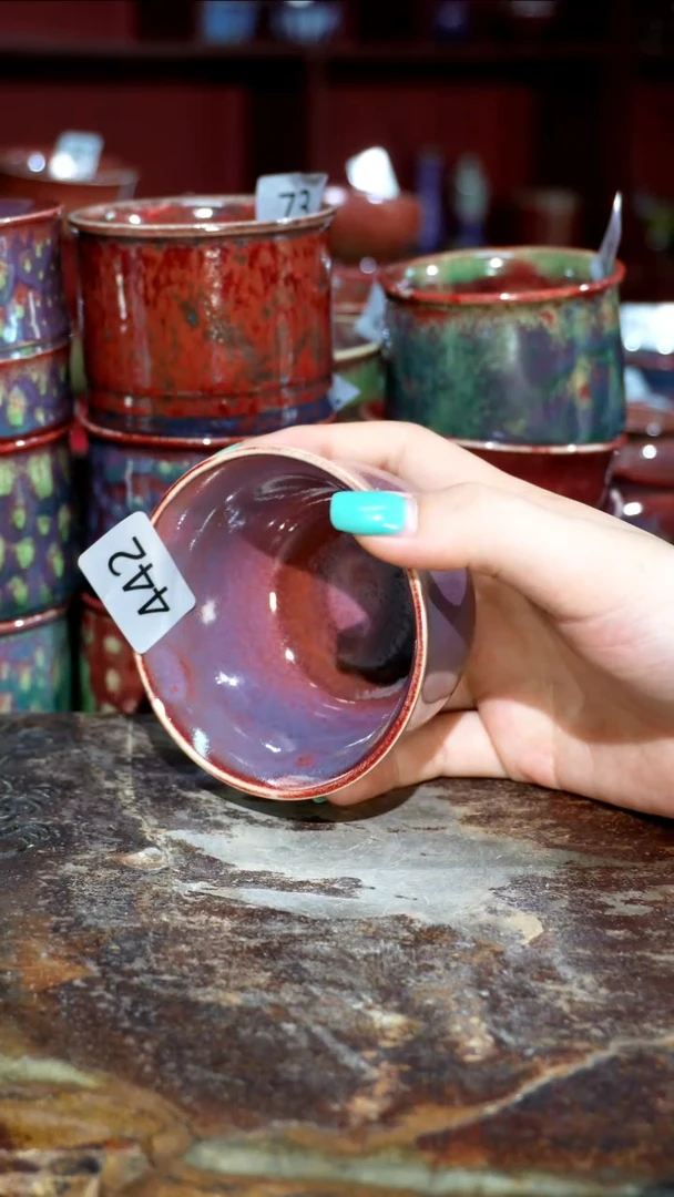 摆件精品窑变钧瓷茶器