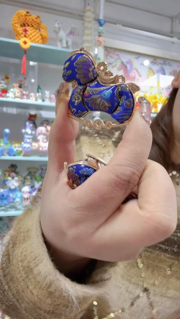 玻璃30004宋锦成品1个蓝色