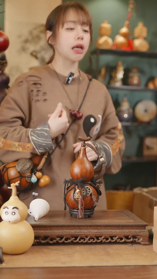 【闪购商品】147号精品天然大漆工艺防渗内胆酒葫芦~