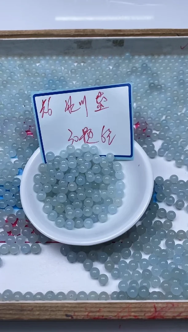 玛瑙/玉髓散珠未镶嵌B2 冰川蓝6mm30个6元