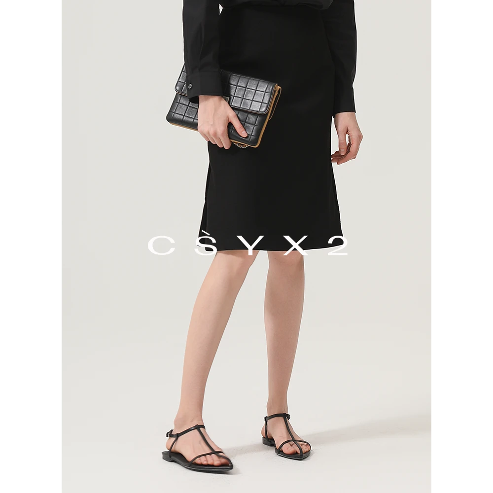 CsyX2-2025S/S早秋新款 显瘦时尚拉达半身短裙D40797