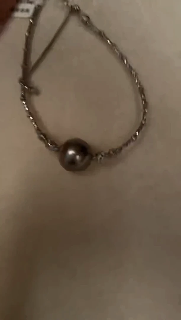 银S925镶嵌手链海水珍珠手链