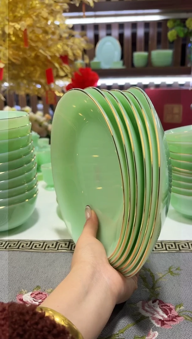 玉瓷8英寸深盘6个