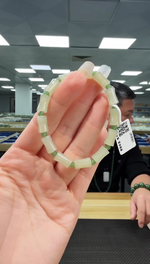 颈饰未镶嵌和田玉和田玉竹节手串 QS-ZJSC7 多样性发一