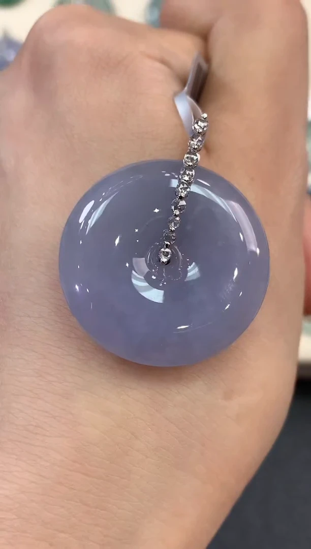 【闪购商品】翡翠吊坠(不含链)18K金镶嵌 B29有色差