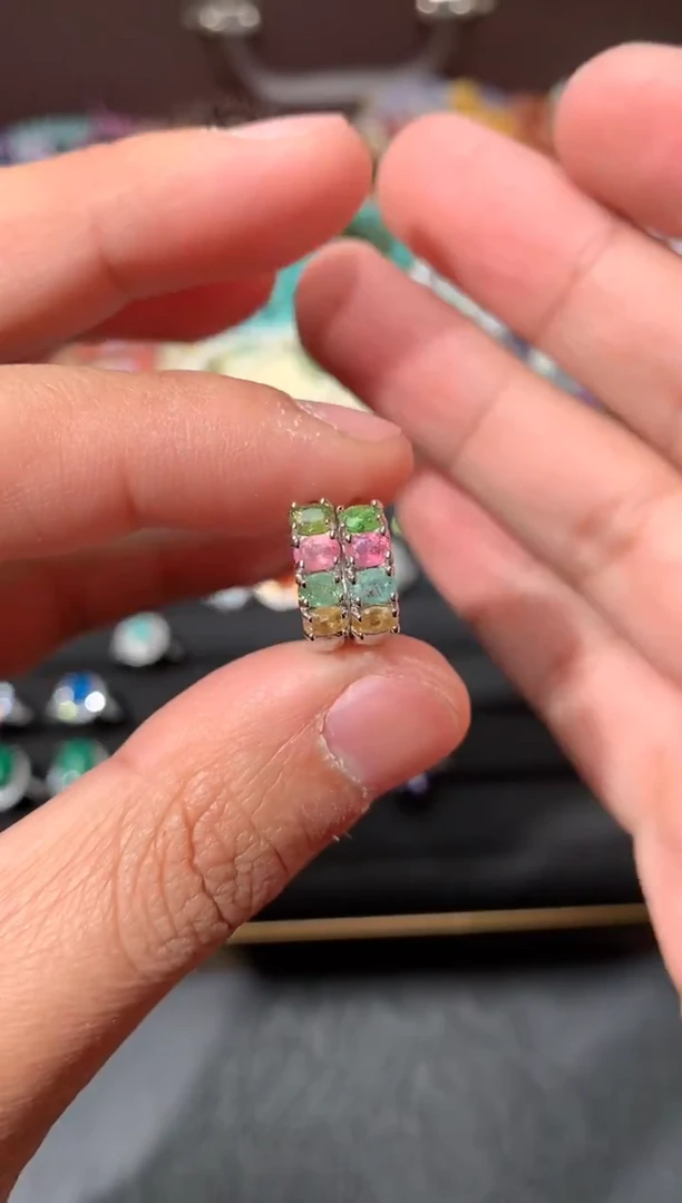 未镶嵌耳饰碧玺W88【多样性发其一】