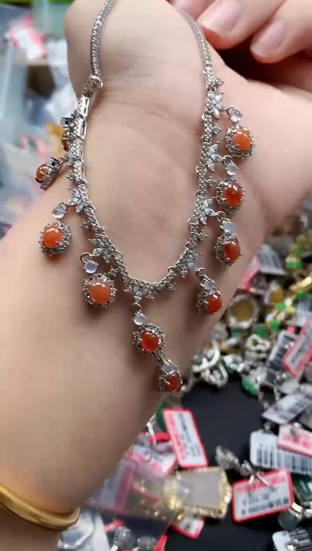 银S925镶嵌戒指翡翠天然A货缅甸翡翠