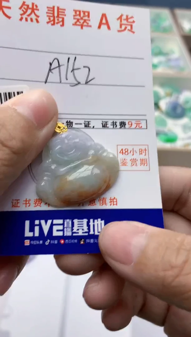 颈饰18K金镶嵌翡翠天然A货翡翠百元以上9元证书费自理