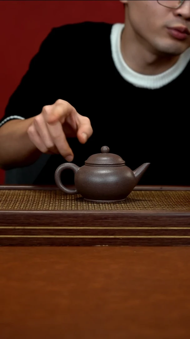 茶壶紫砂  LZX     全砂桃花泥       水平    200cc
