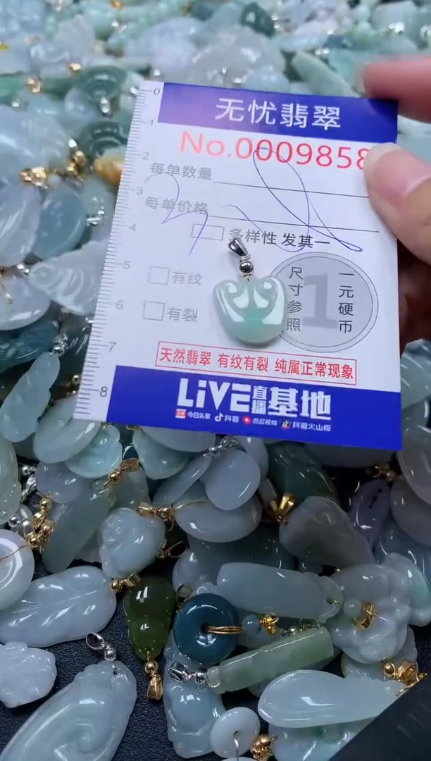 翡翠未镶嵌吊坠(不含链)9858