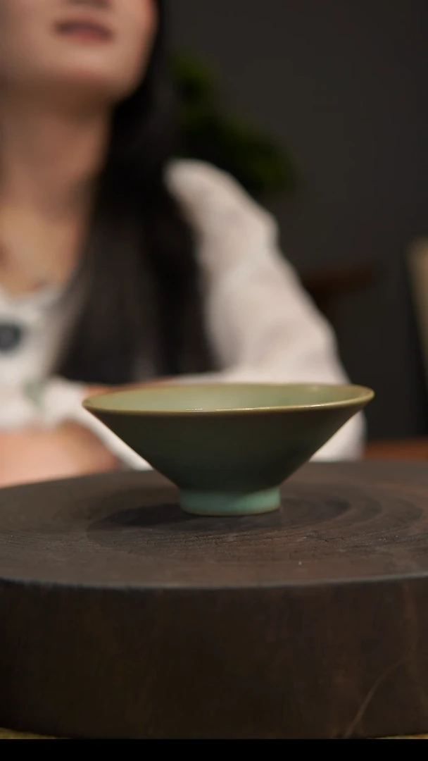 杯子美**角斗笠杯 汝州原产地  原矿老釉