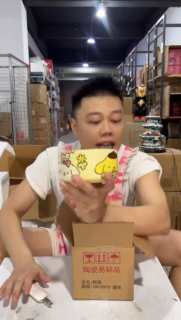 瓷片陶瓷碗布丁狗碗