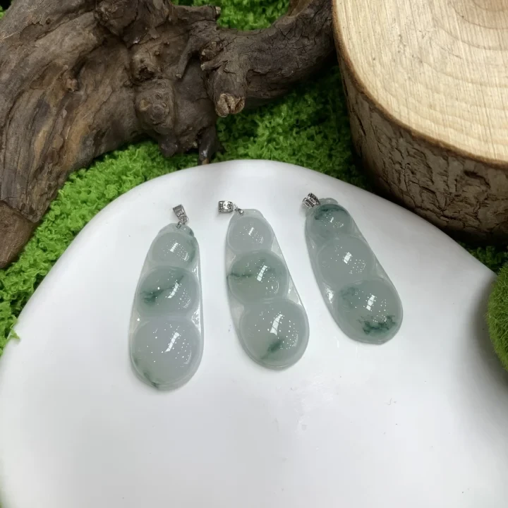 翡翠18K飘花福豆FL66@多样性发其一CP配绳